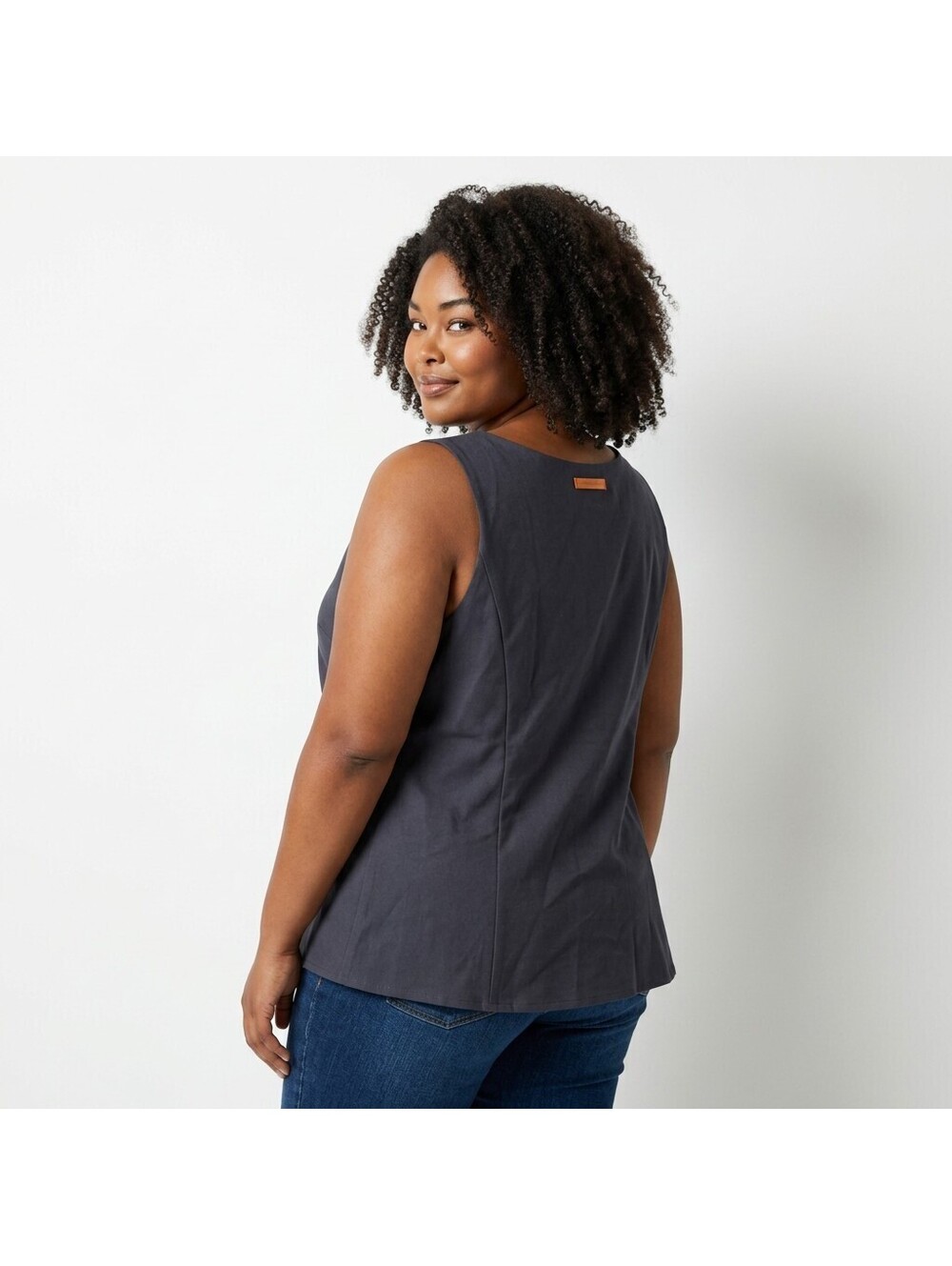 RNWY Suit Vest Women XL Blue Button Up Sleeveless Classic Career Rayon Solid